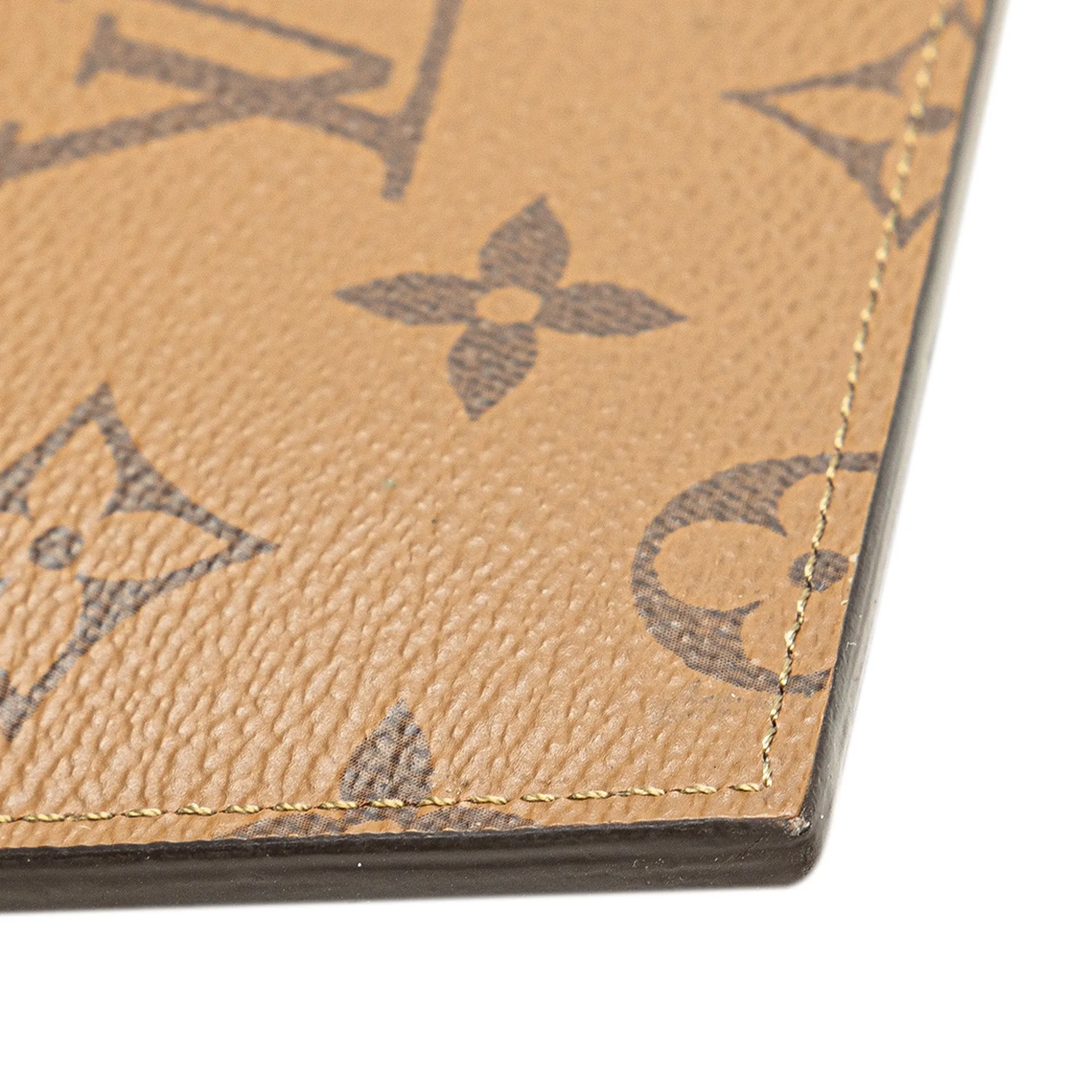 Brown Louis Vuitton Monogram Reverse Slim Purse Long Wallets