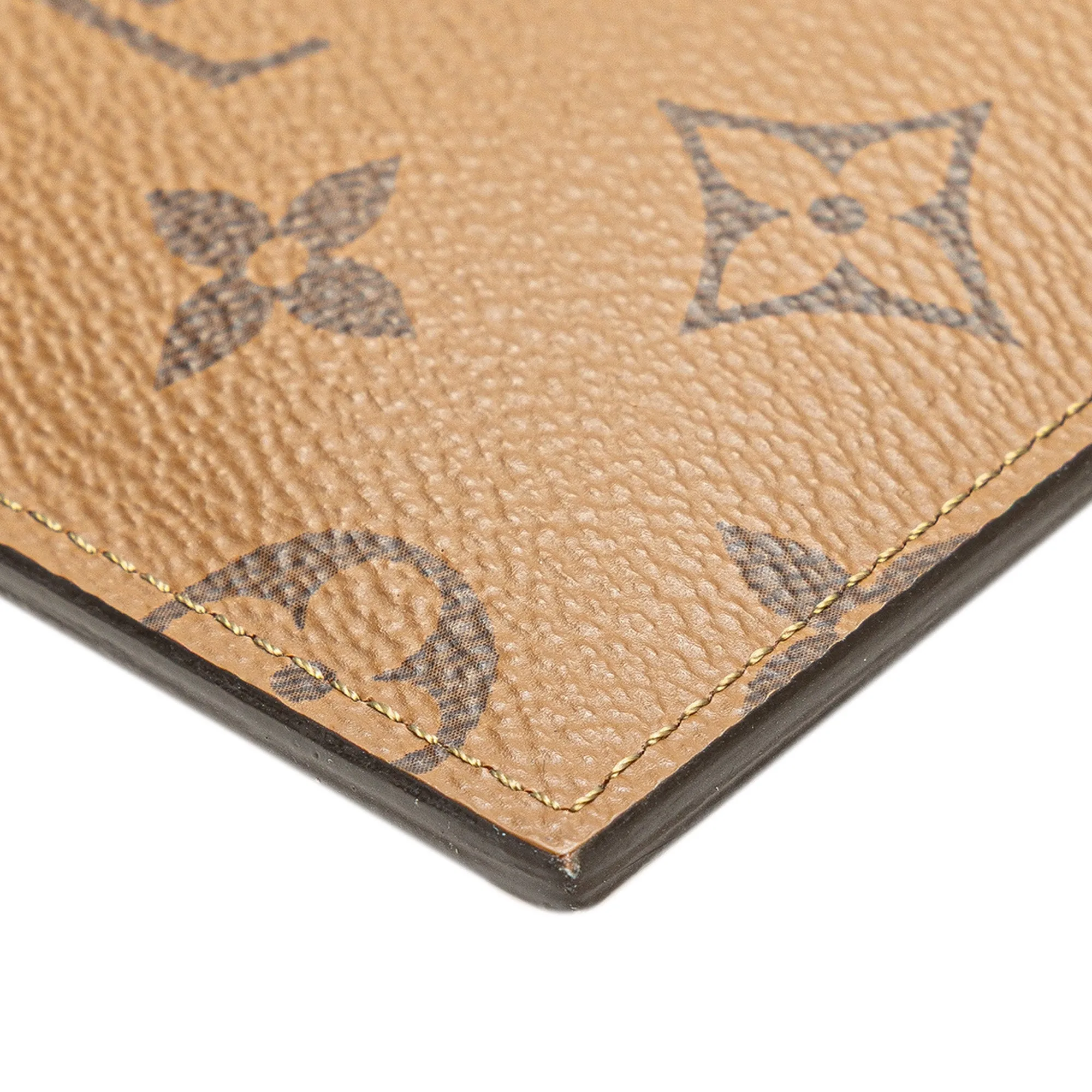 Brown Louis Vuitton Monogram Reverse Slim Purse Long Wallets