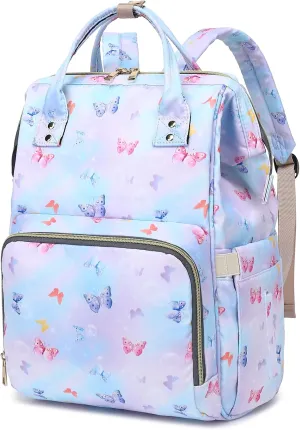 Butterfly Baby Diaper Bag Backpack for Girls Boys, Waterproof Large Maternity Nappy Bags for Mom
