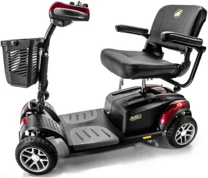 Buzzaround EX Disassembling Portable Travel 4-Wheel Mobility Scooter - 18 Mile Range with Suspension - Heavy Duty (18"" Seat), Red / Blue