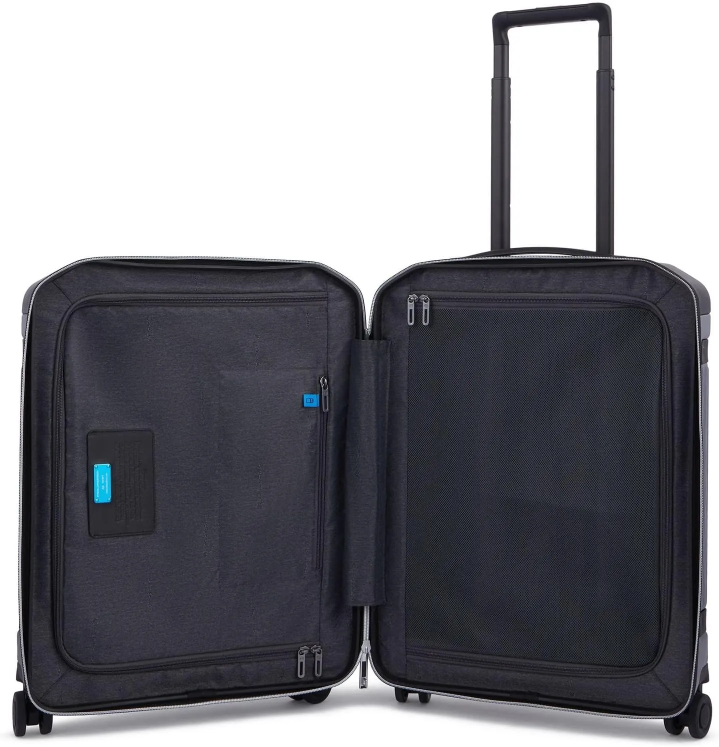 Cabin Trolley Leather and Polycarbonate Size TU, Graphite-black, One Size