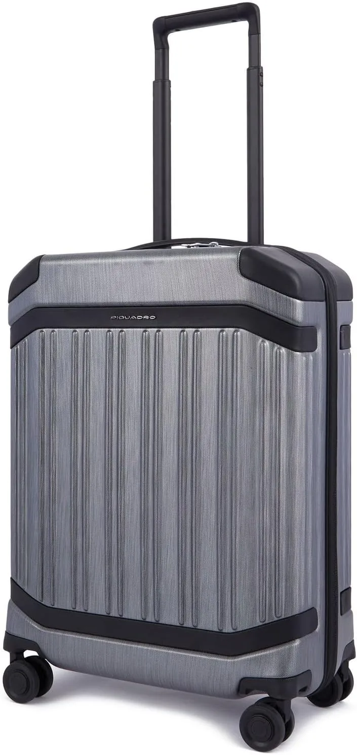 Cabin Trolley Leather and Polycarbonate Size TU, Graphite-black, One Size
