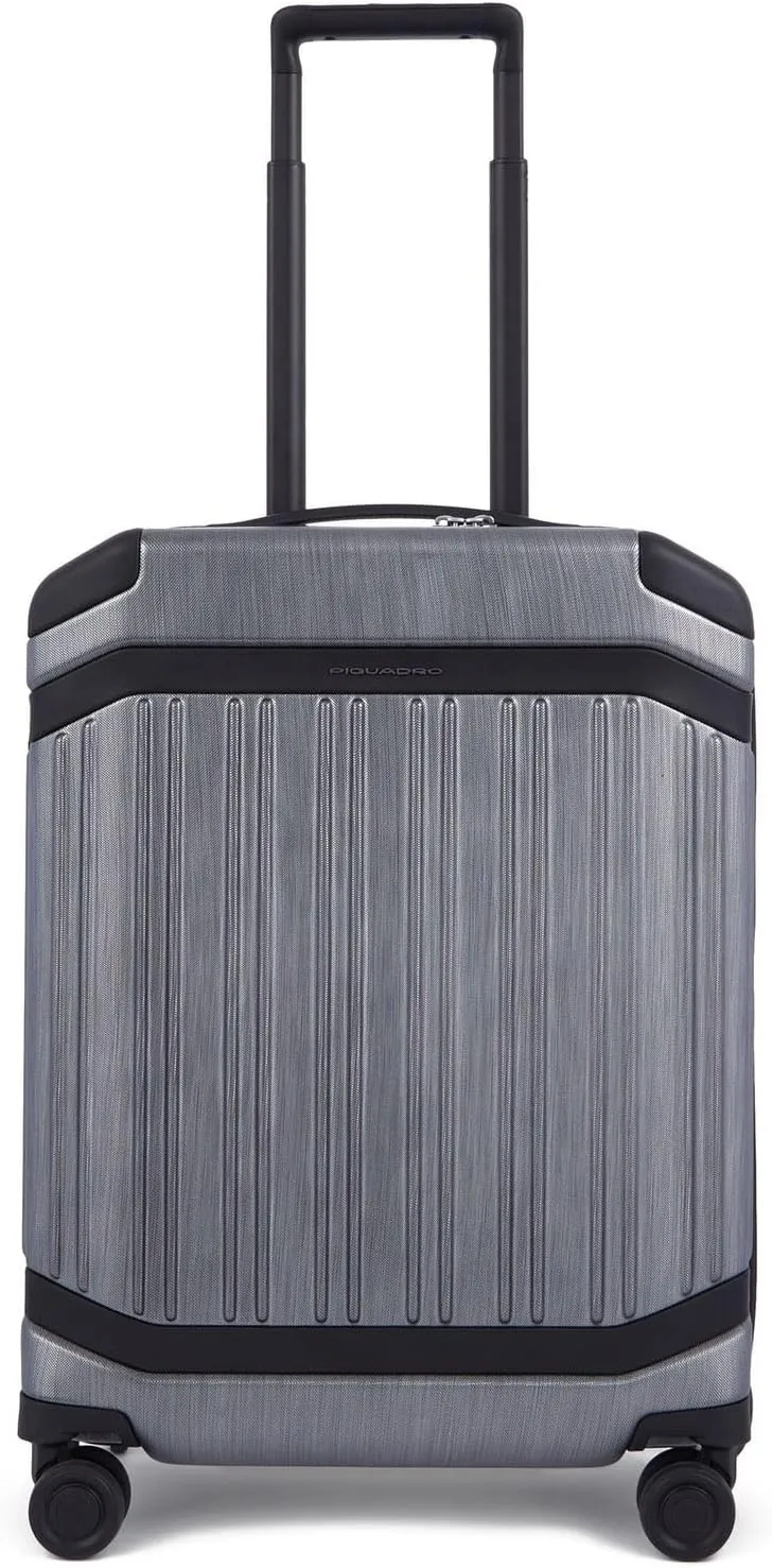Cabin Trolley Leather and Polycarbonate Size TU, Graphite-black, One Size