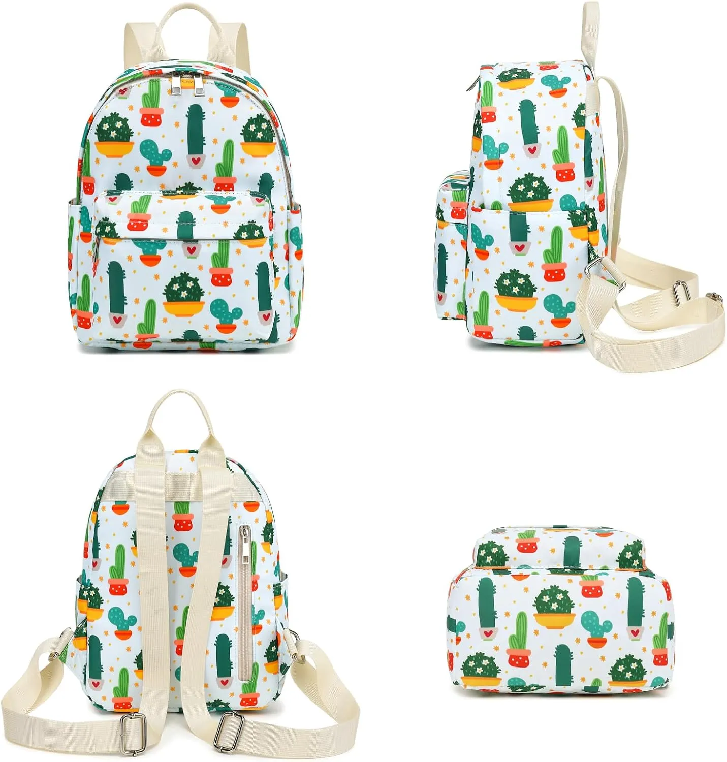 Cactus Mini Backpack for Women Girls, Small Backpack Purse for Teens Kids School Travel
