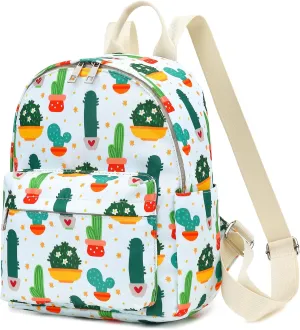 Cactus Mini Backpack for Women Girls, Small Backpack Purse for Teens Kids School Travel