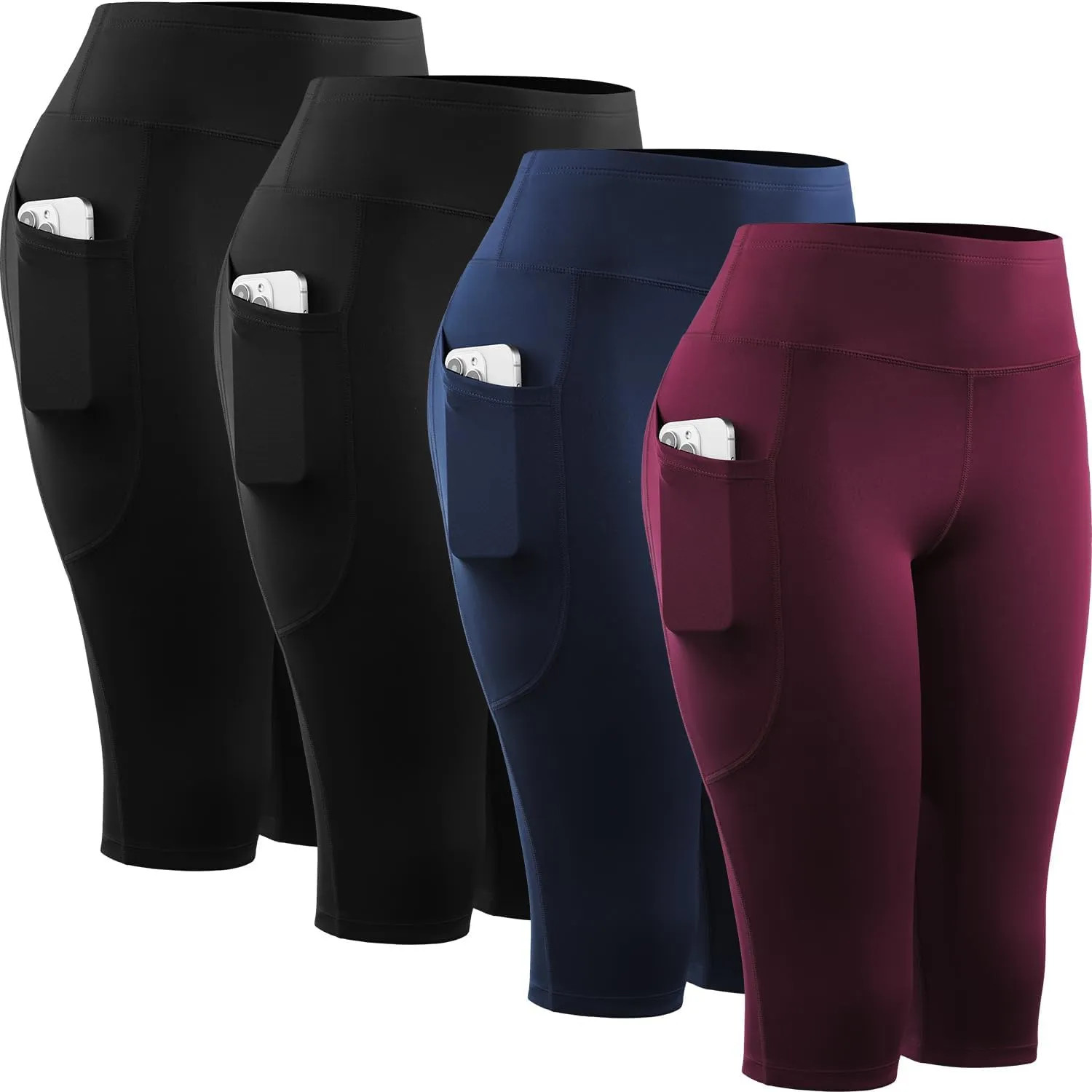 CADMUS 4 or 1 Pack Women's Bike Shorts Leggings Spandex Athletic Shorts