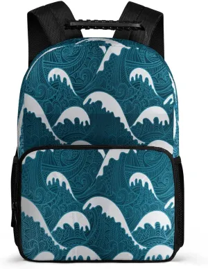 Calm Sea Waves Fashion Backpack Laptop Bag Travel Work Business Computer Back Pack Purse