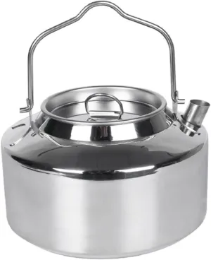 Camping Tea Kettle Portable Stainless Steel Outdoor Water Pot Multi Functional Kettle for Hiking Fishing and Self Driving Adventures Capacity Lightweight Design