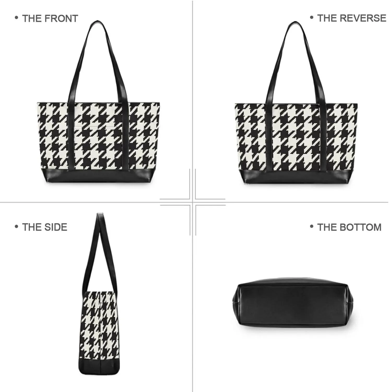 Canvas Laptop Tote Bag for Women - Work & Travel with Zipper