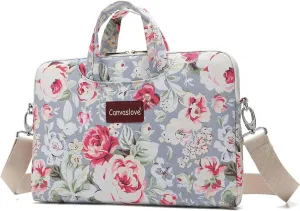 Canvaslove Water Resistant Laptop Shoulder Messenger Bag Sleeve Case for MacBook Pro 16 inch and 15 inch-15.6 inch laptop (Rose Blue)