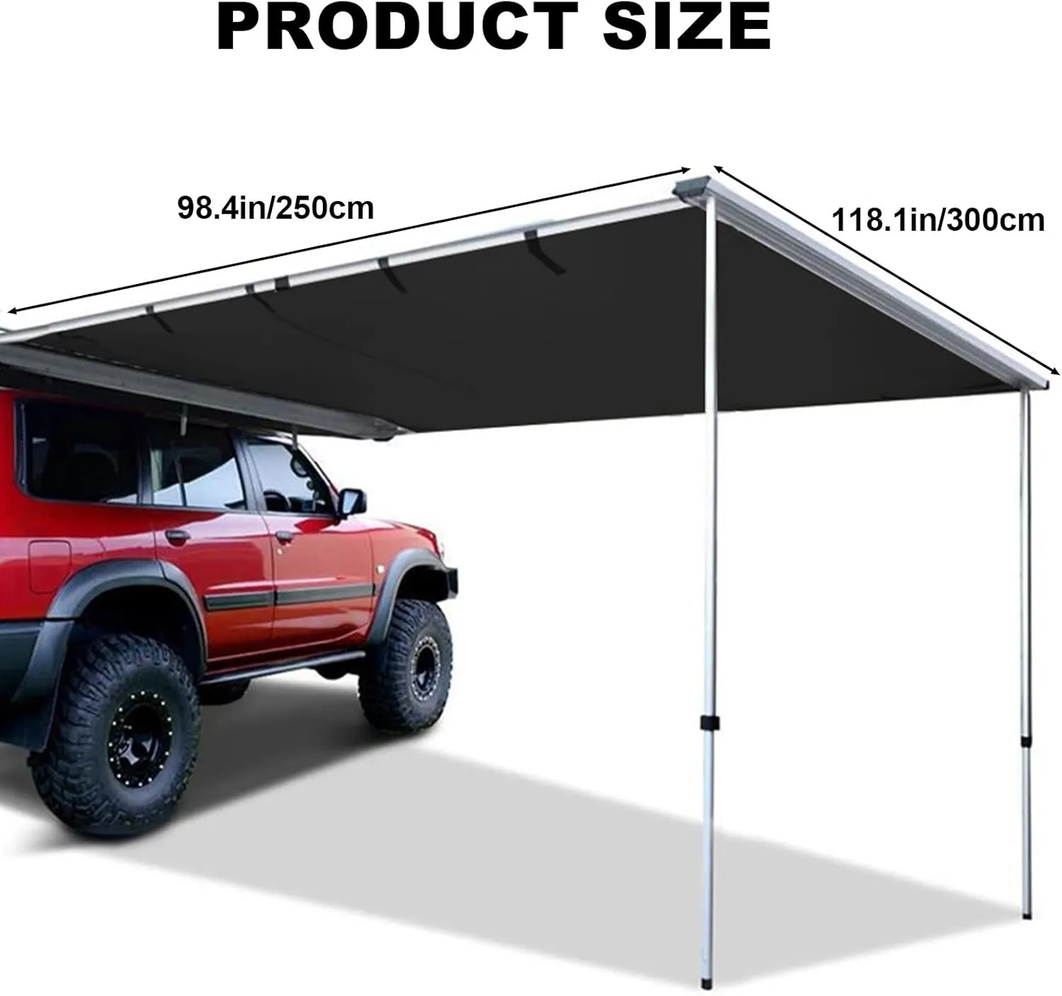 Car Side Awning, Car Shade Canopy, Roof Tents for Vehicles, Car Camping Essentials, for Outdoor Camping Travel, Portable