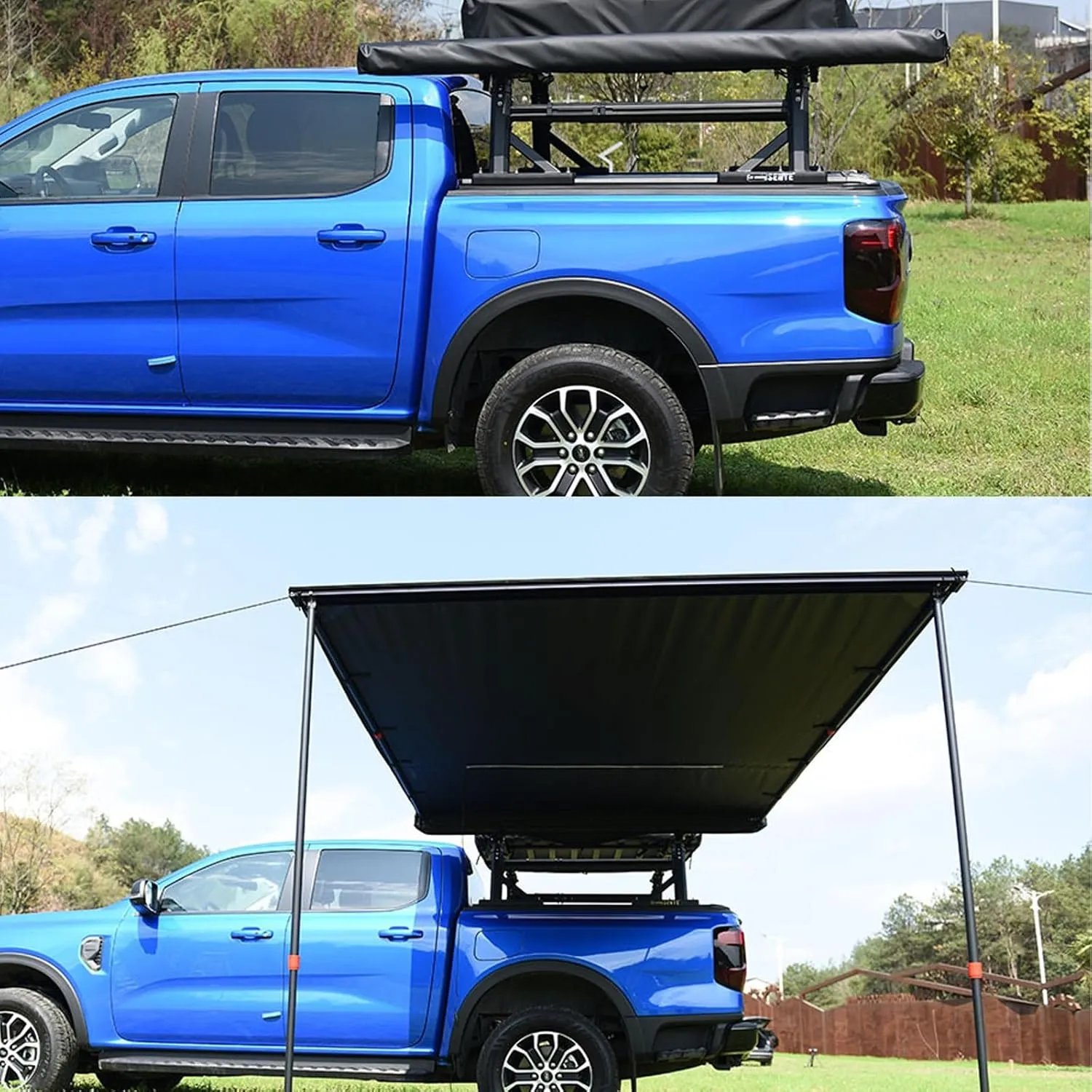 Car Side Awning, Car Shade Canopy, Roof Tents for Vehicles, Car Camping Essentials, for Outdoor Camping Travel, Portable