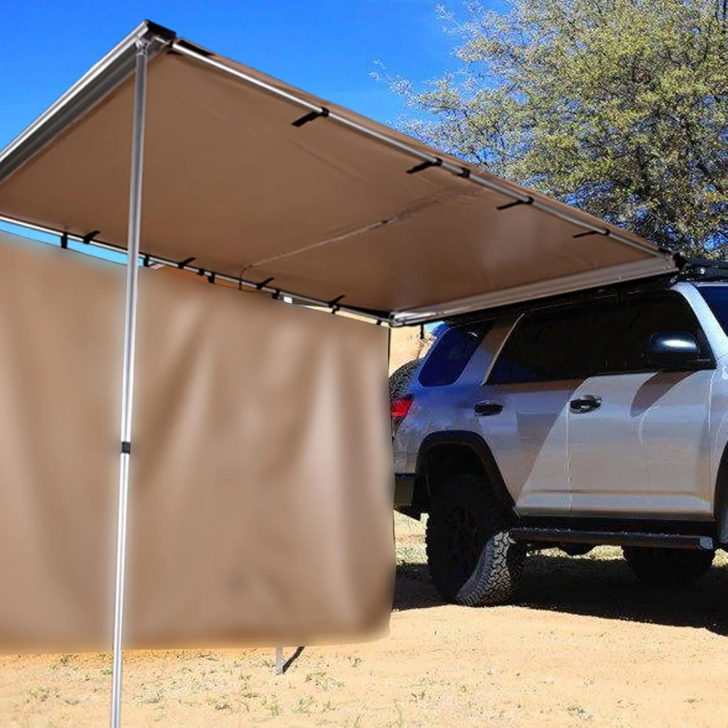 Car Side Awning, Car Shade Canopy, Roof Tents for Vehicles, Car Camping Essentials, for Outdoor Camping Travel, Portable