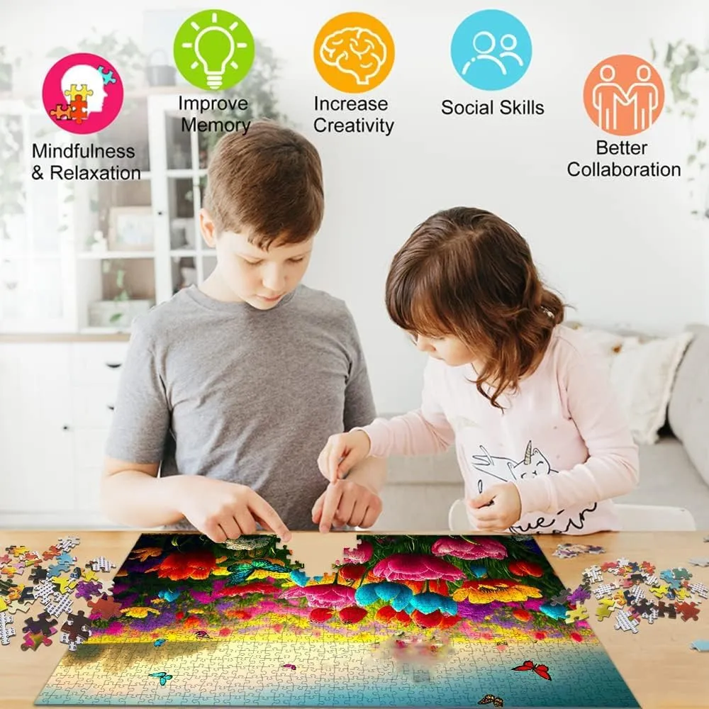 Cartoon Abstract Fish 1000 Pieces Adult Jigsaw Best New Sea Art Jigsaw Unique Brainstorming Game