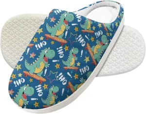 Cartoon Animal Children's Warm Plush Slippers for Little Kids Girls Boys Lightweight Winter Indoor House Slippers Soft Home Shoes SizeUS 9-15
