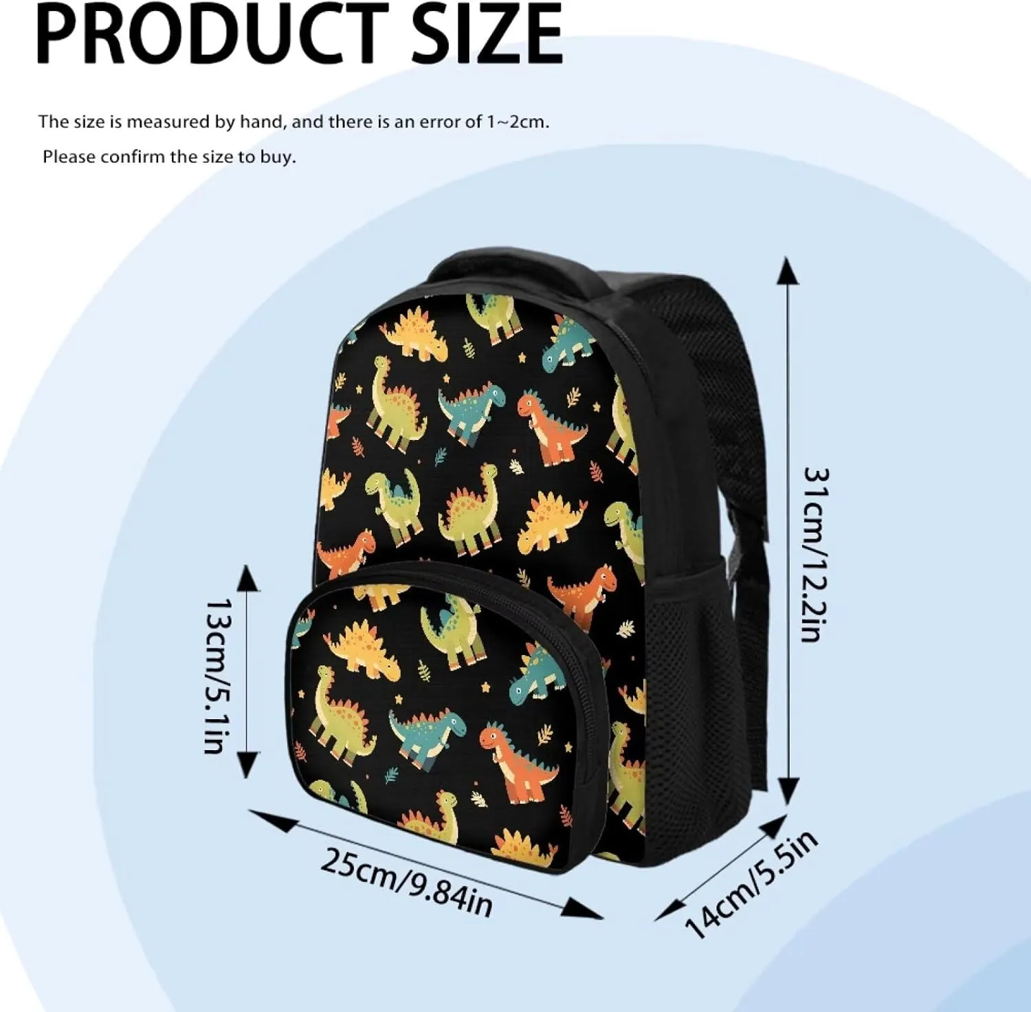 Cartoon Cute Dinosaurs Kids Backpack for Boys Mini 12 inch School Bag Kindergarten Daypack Bags Back to School Supplies
