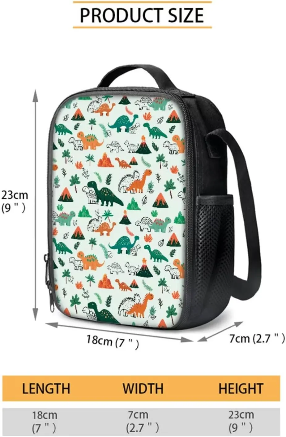 Cartoon Dinosaur Print Trendy Backpack for Kids Toddler Boys Girls School Bookbag Set for Elementary Teen Daypack Bookbag with Lunch Box Pencil Case Water Pouch Set 4 in 1