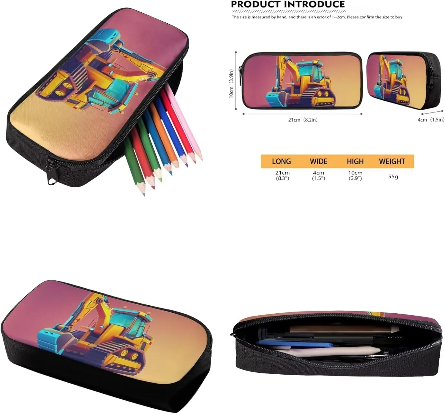 Cartoon Shovel Kids Travel Backpack for Airplane Kids School Bag 3-in-1 Bookbag Set Laptop Backpack Lunch Bag Pencil Case Gifts for Women Girls Boys MultiPurpose Book Bag