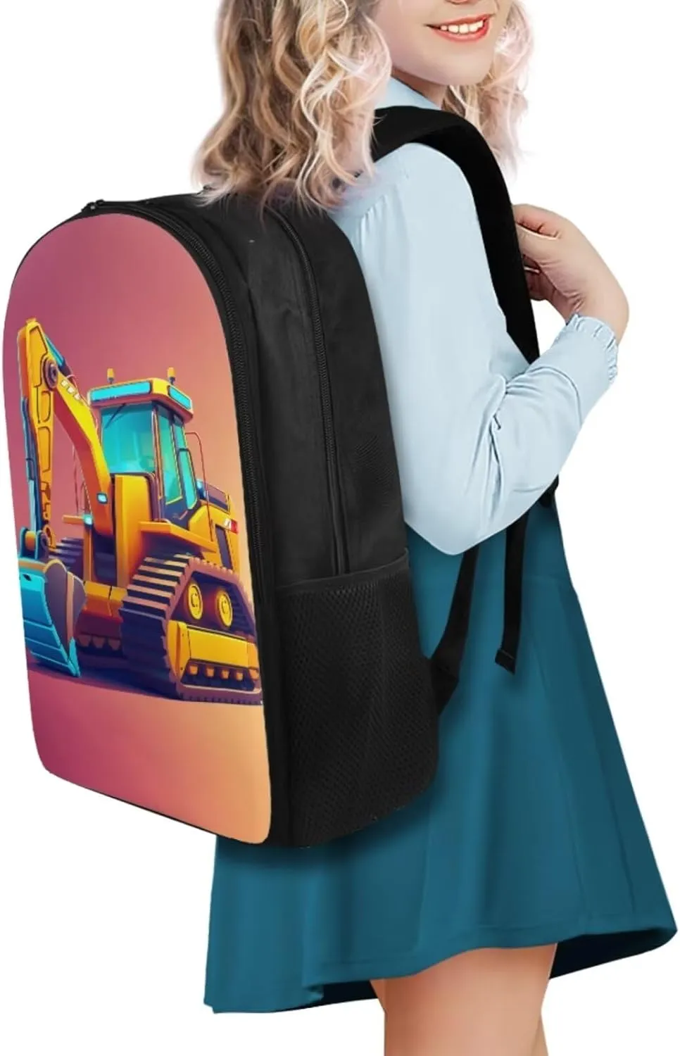 Cartoon Shovel Kids Travel Backpack for Airplane Kids School Bag 3-in-1 Bookbag Set Laptop Backpack Lunch Bag Pencil Case Gifts for Women Girls Boys MultiPurpose Book Bag