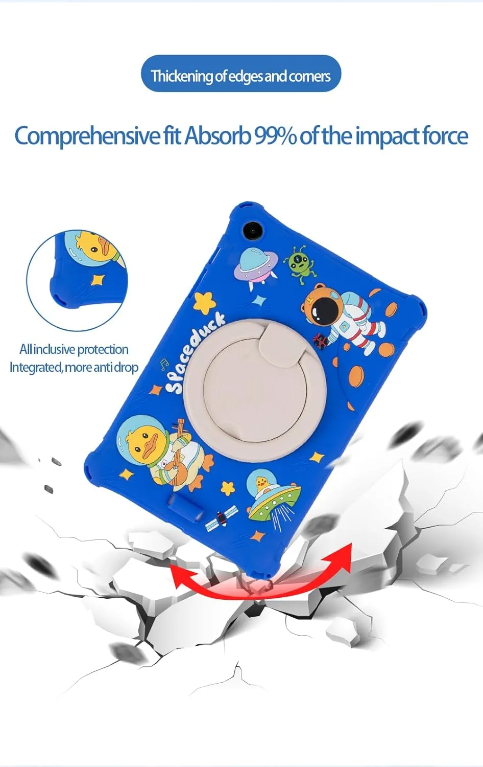 Case for Samsung Galaxy Tab A9 /A9 Plus 11-inch Tablet 3D Cute Cartoon Kids case for Samsung A9 /A9 Plus SM-X210/X216/X218 (Purple Insects)