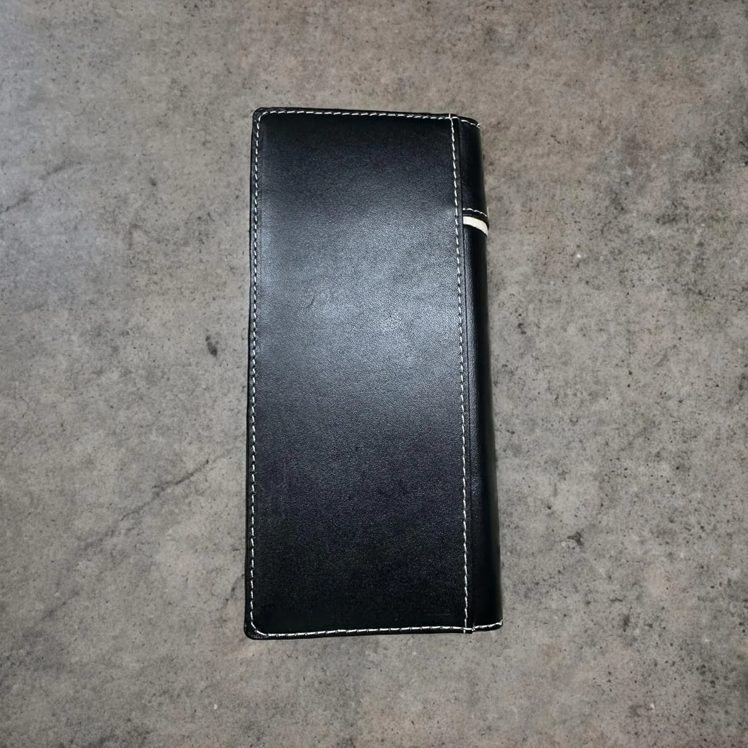 CBP001: Western Stakes Mens Cowboy Praying At Cross Embossed Long Wallet Floral Cutout Layered Leather Soft Leather Checkbook Style Mens Wallets Bull Rider Rodeo (Black & White)