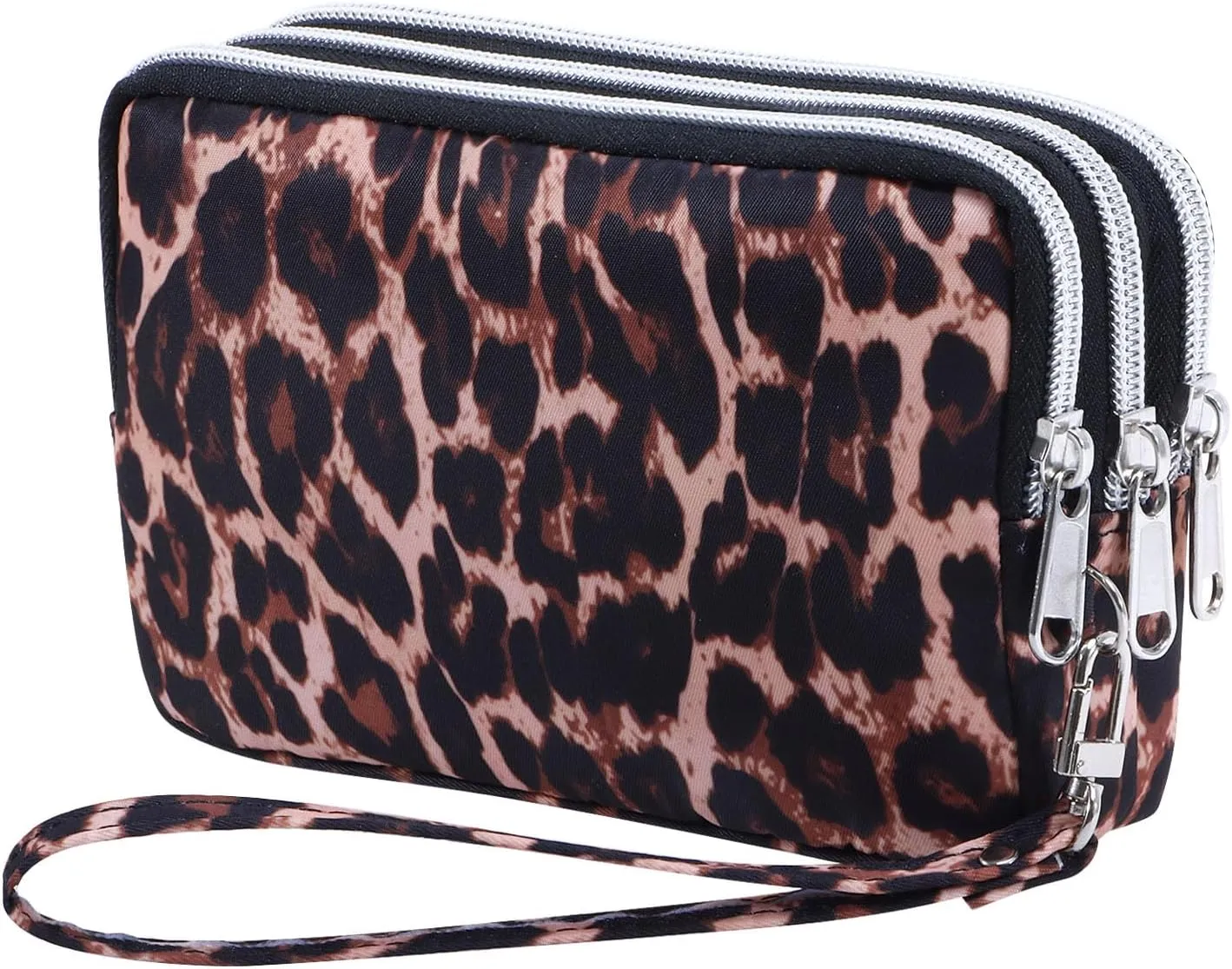 Cellphone Wristlet Wallets for Women Large Capacity Clutch Purse 3 Zipper Compartments 6 Card Slots Anti-water Handbag