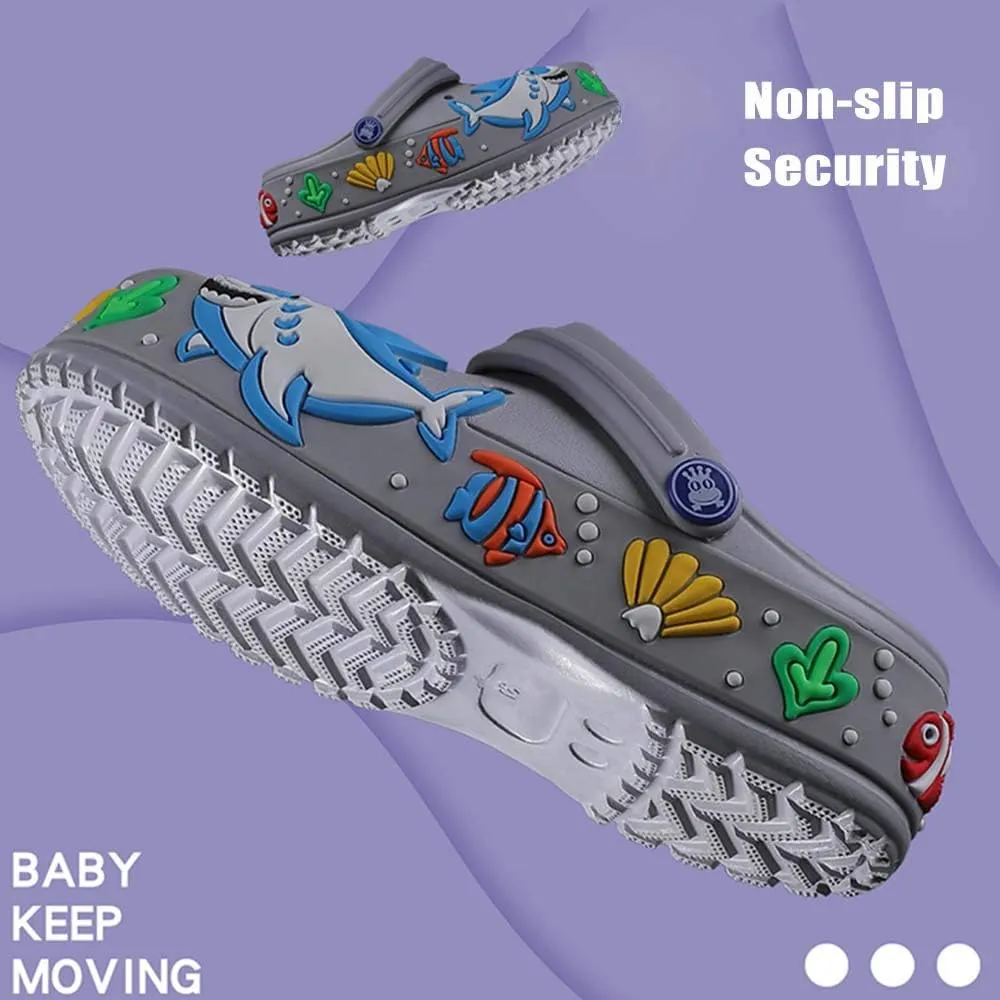 CERYTHRINA Little Kids Clogs Girls Boys Slide Lightweight Garden Shoes Slip-on Beach Pool Shower Slippers