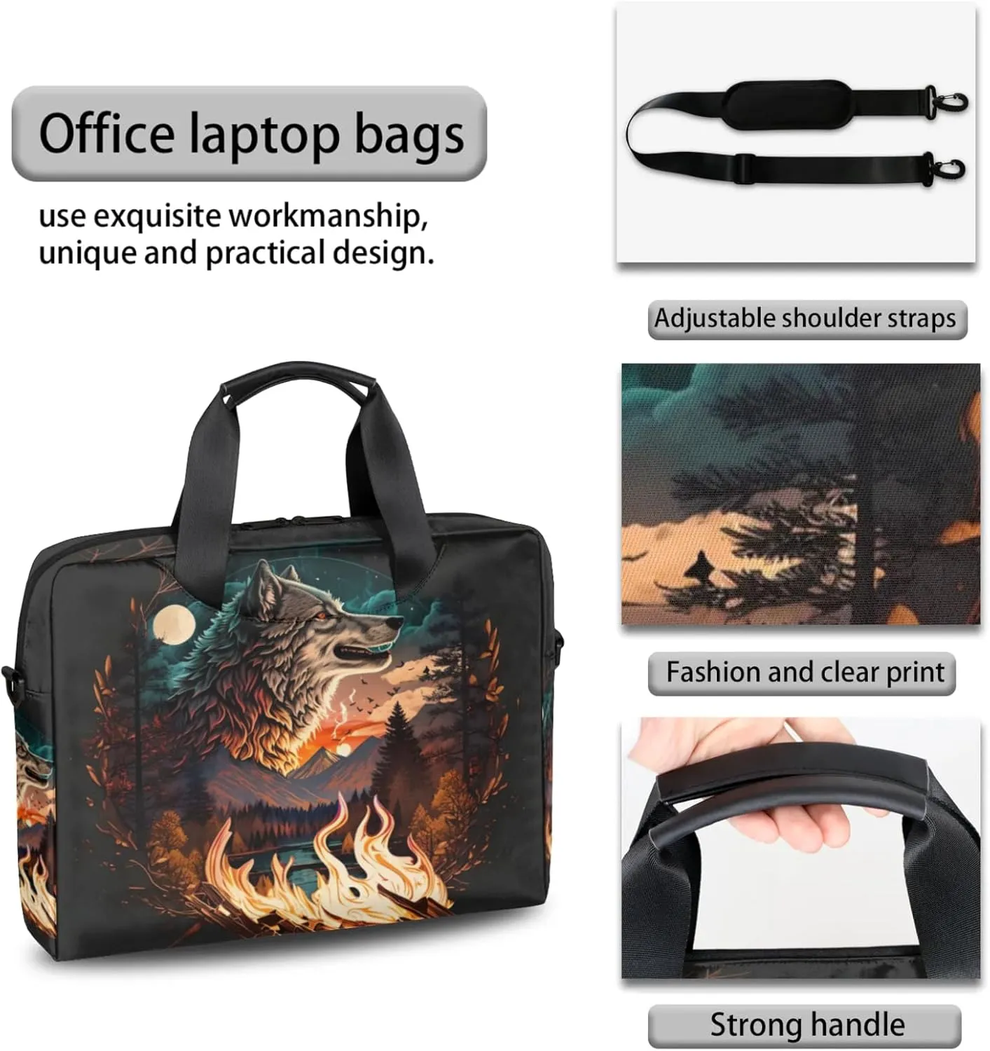 cfpolar Laptop Bag Laptop Satchel Briefcase Adjustable shoulder Carrying for 15 inch-16 inch Laptop-1
