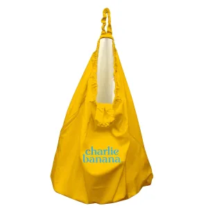 CHARLIE BANANA Reusable and Washable Cloth Diaper Wet Bag, Waterproof Hanging Diaper Pail and Laundry Bag, Yellow