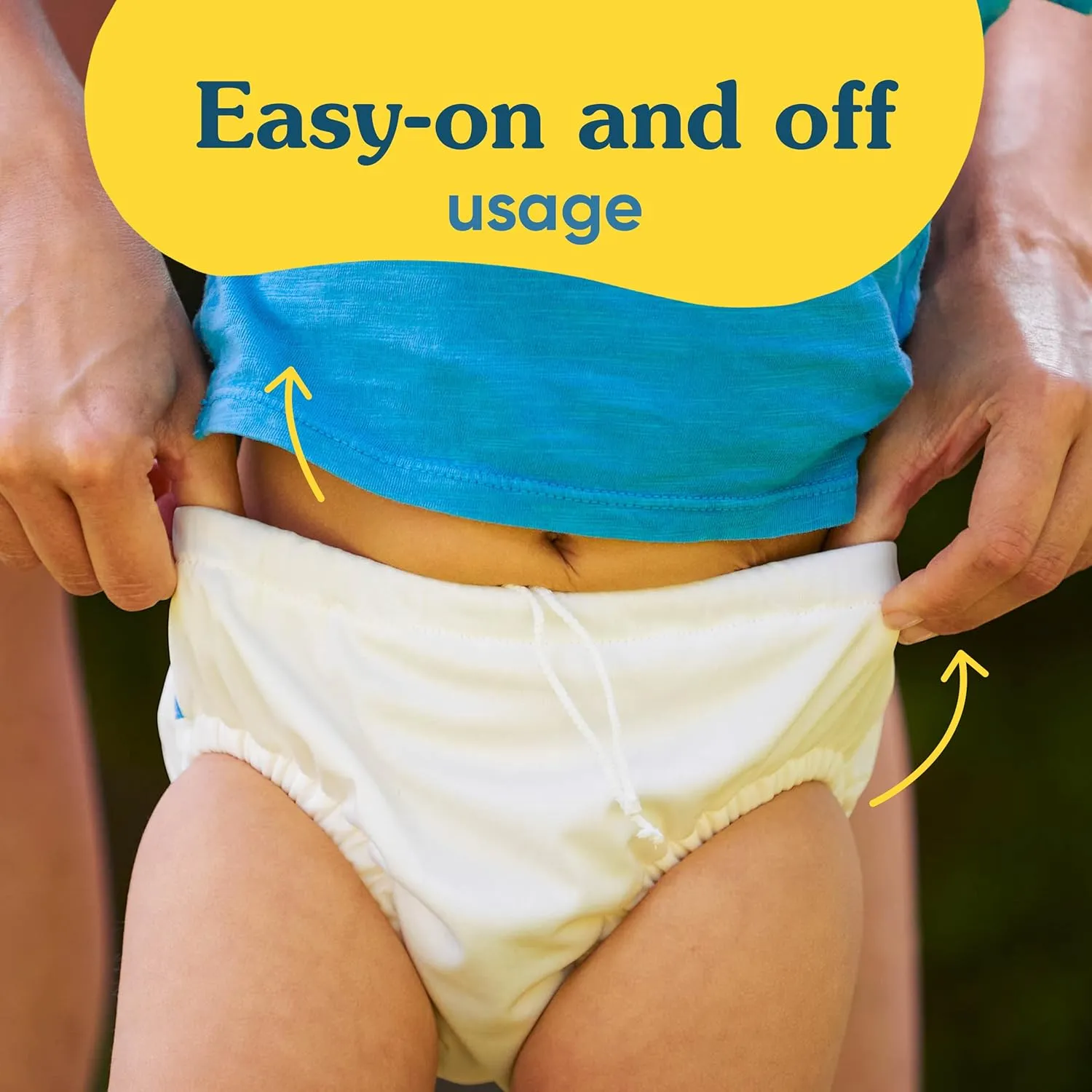 Charlie Banana Reusable Swim Diaper, Washable, Adjustable Drawstring for Baby Girls Boys, Soft and Snug Waterproof Fit to Prevent Leaks - Seally, Size L (22-34 lbs)