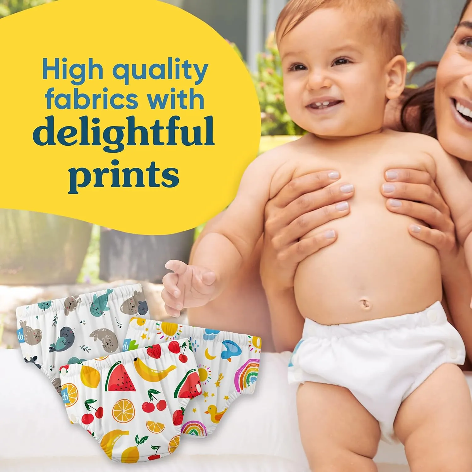 Charlie Banana Reusable Washable Swim Diaper, Easy On and Off Snaps for Baby Girls Boys, Soft and Snug Waterproof Fit to Prevent Leaks - Mermaid Zoe, Size S (12-20 lbs)
