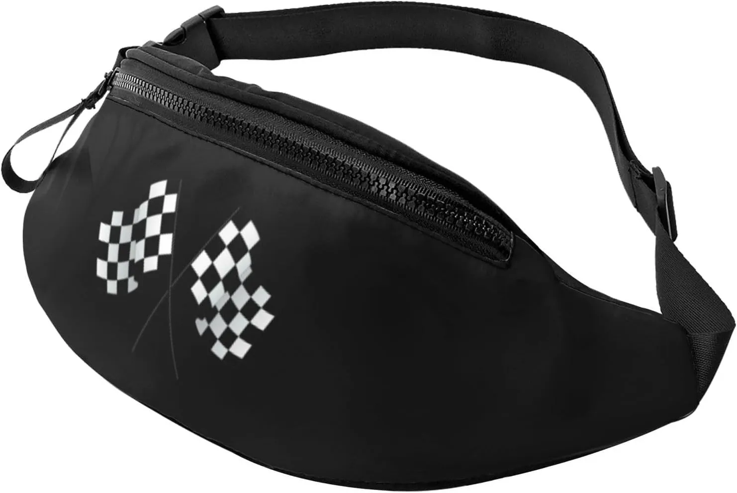 Checkered Flags Race Car Flag Sports crossbody waist bag, casual chest bag