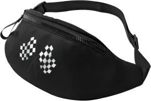 Checkered Flags Race Car Flag Sports crossbody waist bag, casual chest bag