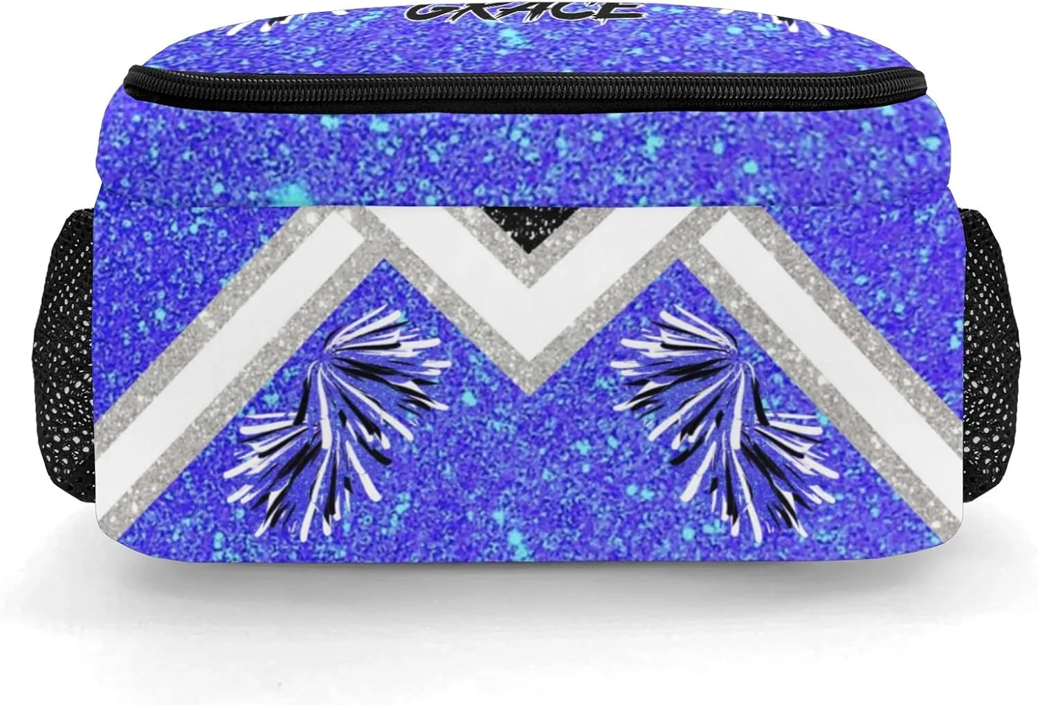Cheer Cheerleader Black Klein Blue Backpack Waterproof Shoulder Laptop Bag for Sport Competition Training Coach Gift