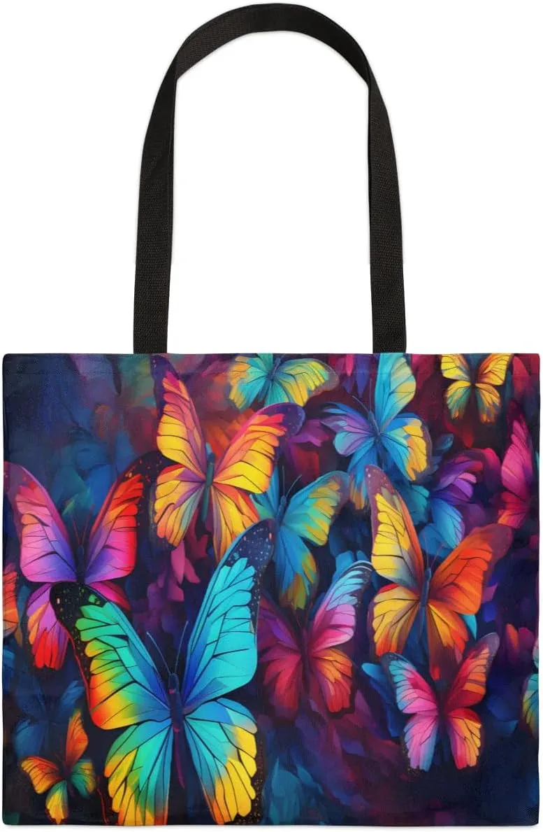 Cherry Blossom Cherries Canvas Tote Bag for Women Men Stylish Tote Handbag Shoulder Bag Reusable Grocery Bag
