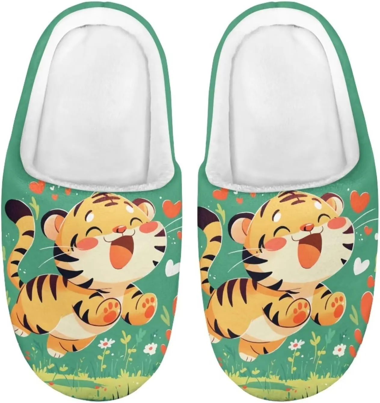 Children's Plush Slippers Cozy Plush Slip-on House Shoes with Memory Foam Warm Winter Kids Non-Slip Indoor Slipper