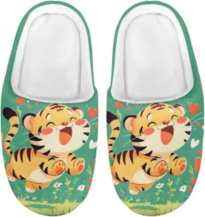 Children's Plush Slippers Cozy Plush Slip-on House Shoes with Memory Foam Warm Winter Kids Non-Slip Indoor Slipper