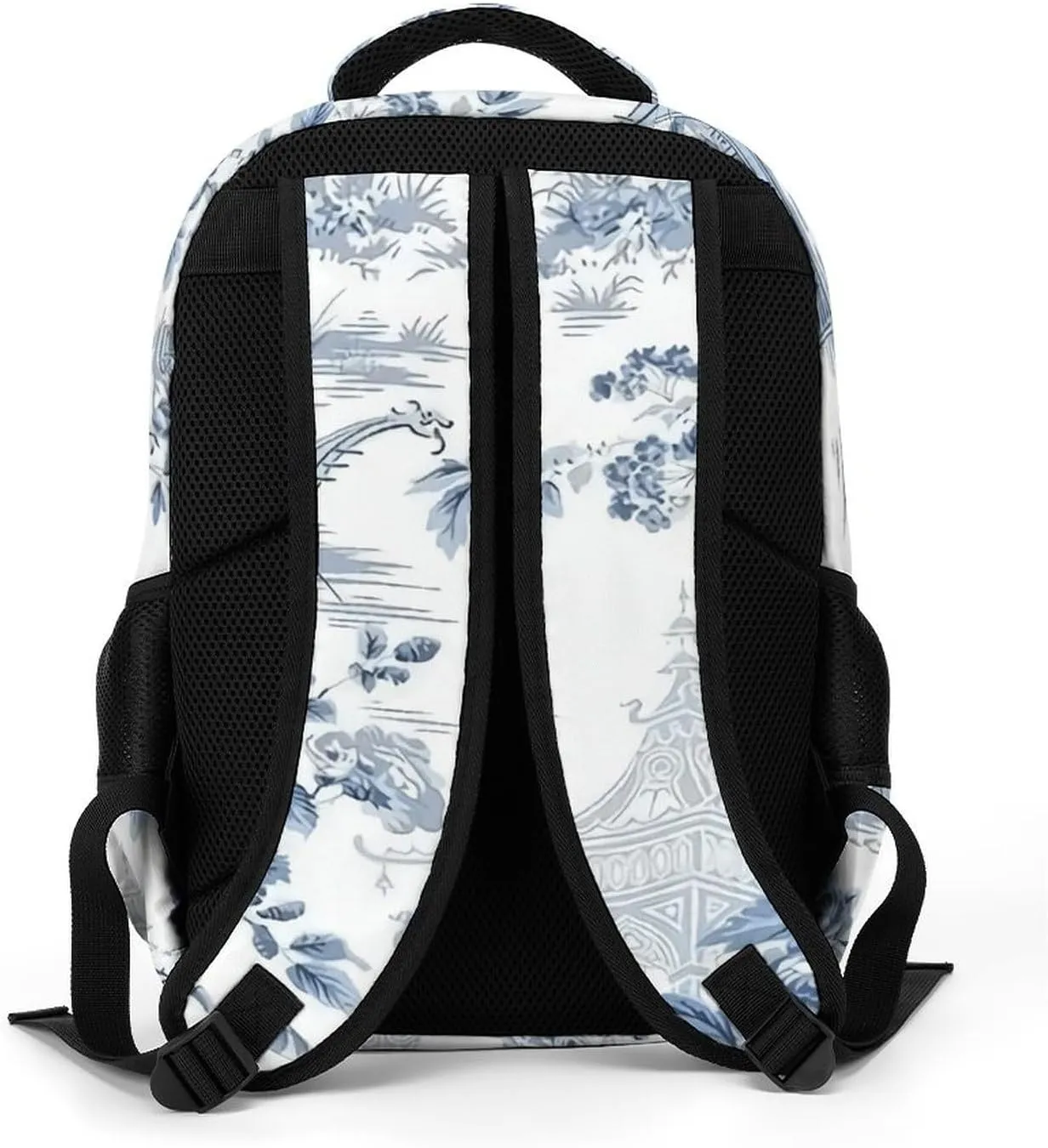 Chinese Style Powder Blue Chinoiserie Capacity Commuter Lightweight Fashion Travel Backpack Unisex