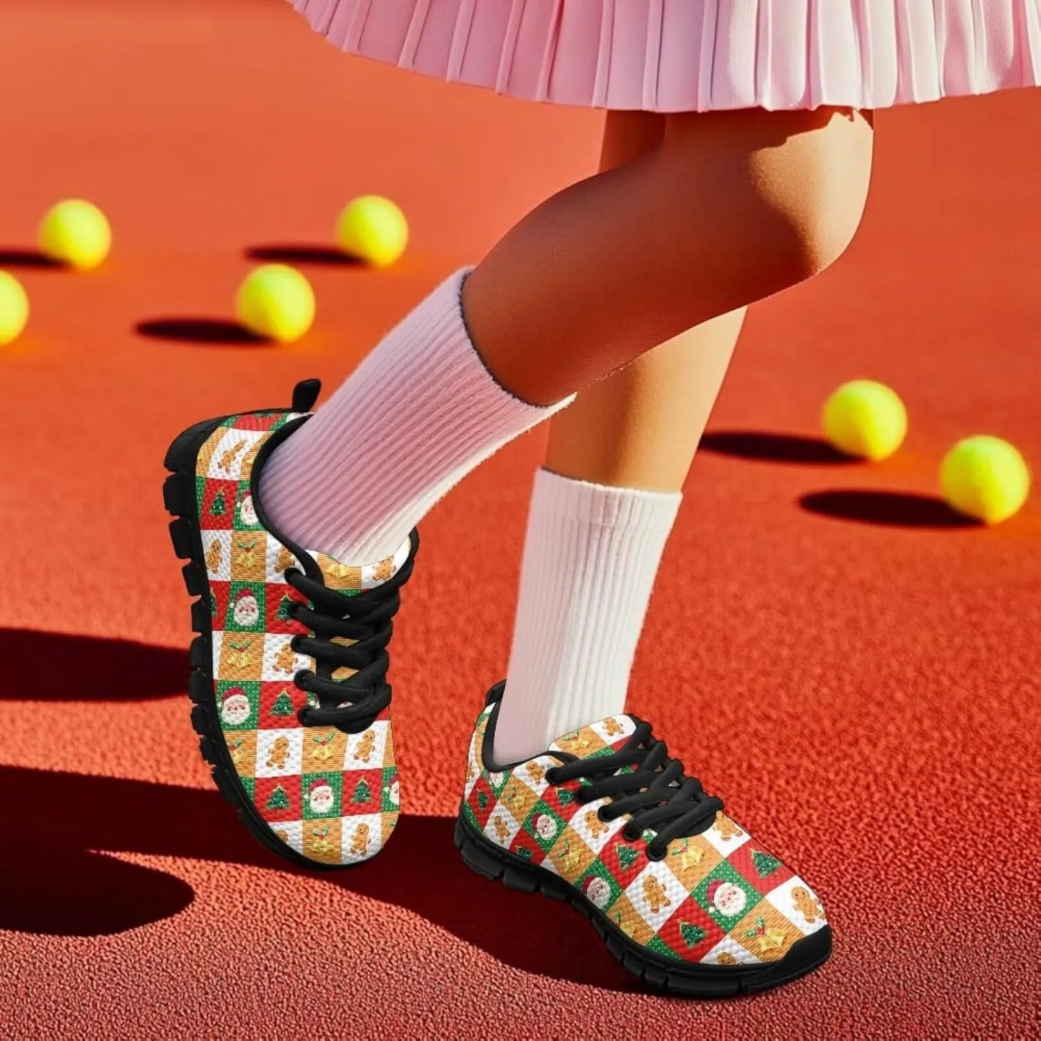 Christmas Children's Running Shoes for Kids Girls Boys Lightweight Sneakers Tennis Running Indoor Outdoor Athletic Shoes for Little Kid Size11-13/ Big Kids Size1-5