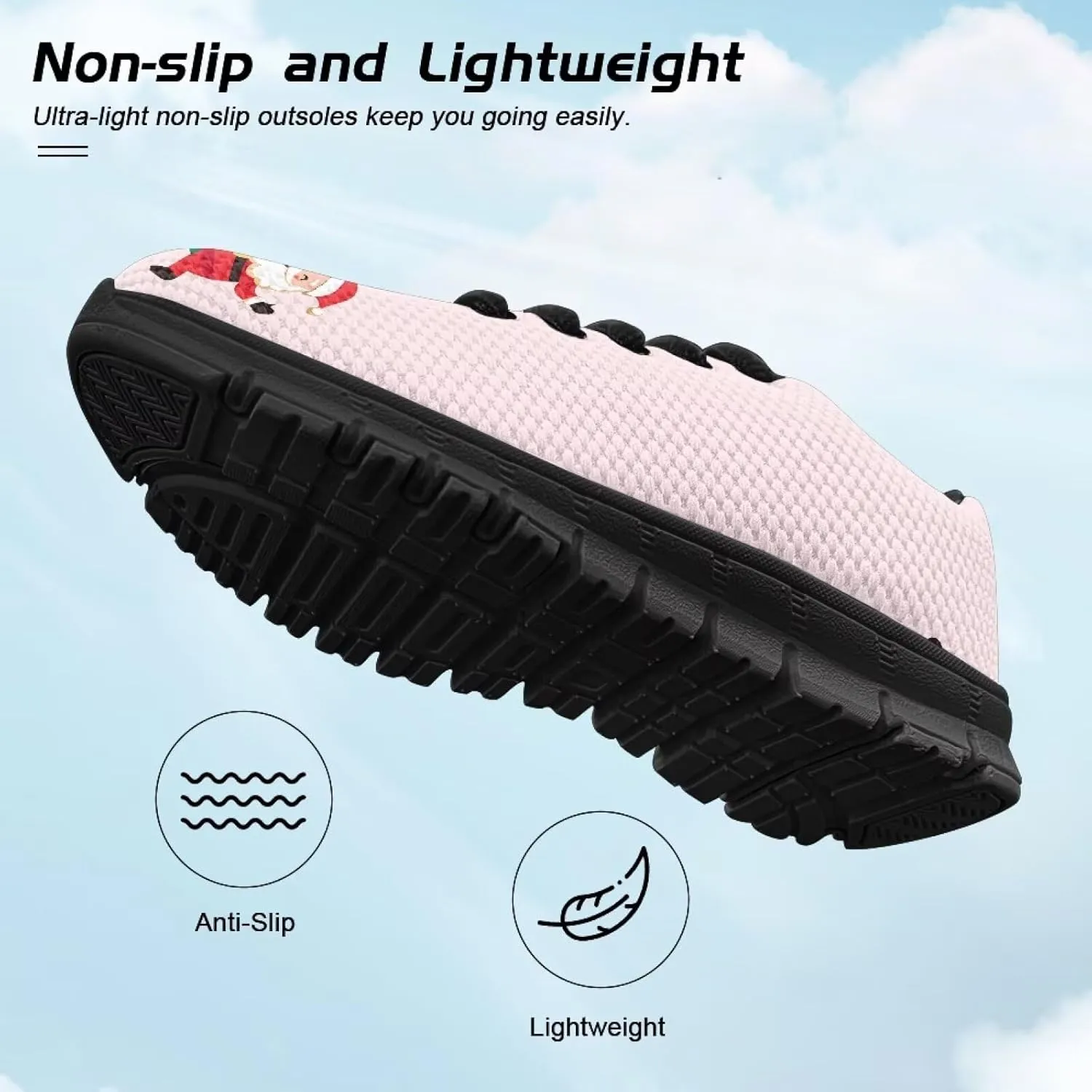 Christmas Children's Running Shoes for Kids Girls Boys Lightweight Sneakers Tennis Running Indoor Outdoor Athletic Shoes for Little Kid Size11-13/ Big Kids Size1-5