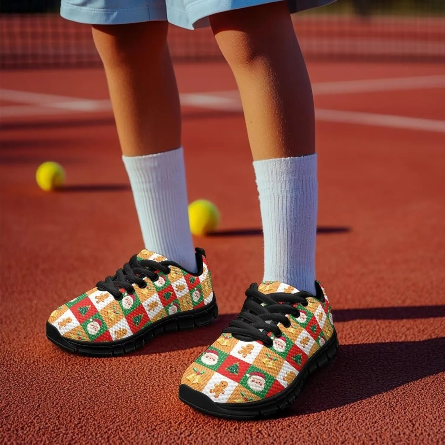 Christmas Children's Running Shoes for Kids Girls Boys Lightweight Sneakers Tennis Running Indoor Outdoor Athletic Shoes for Little Kid Size11-13/ Big Kids Size1-5