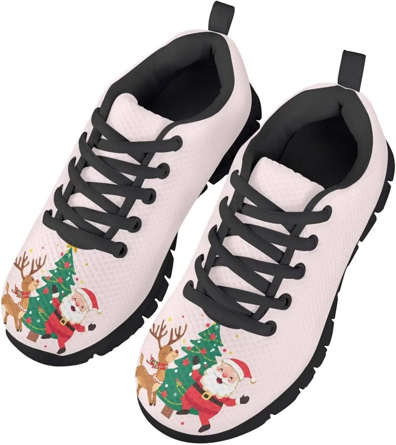 Christmas Children's Running Shoes for Kids Girls Boys Lightweight Sneakers Tennis Running Indoor Outdoor Athletic Shoes for Little Kid Size11-13/ Big Kids Size1-5