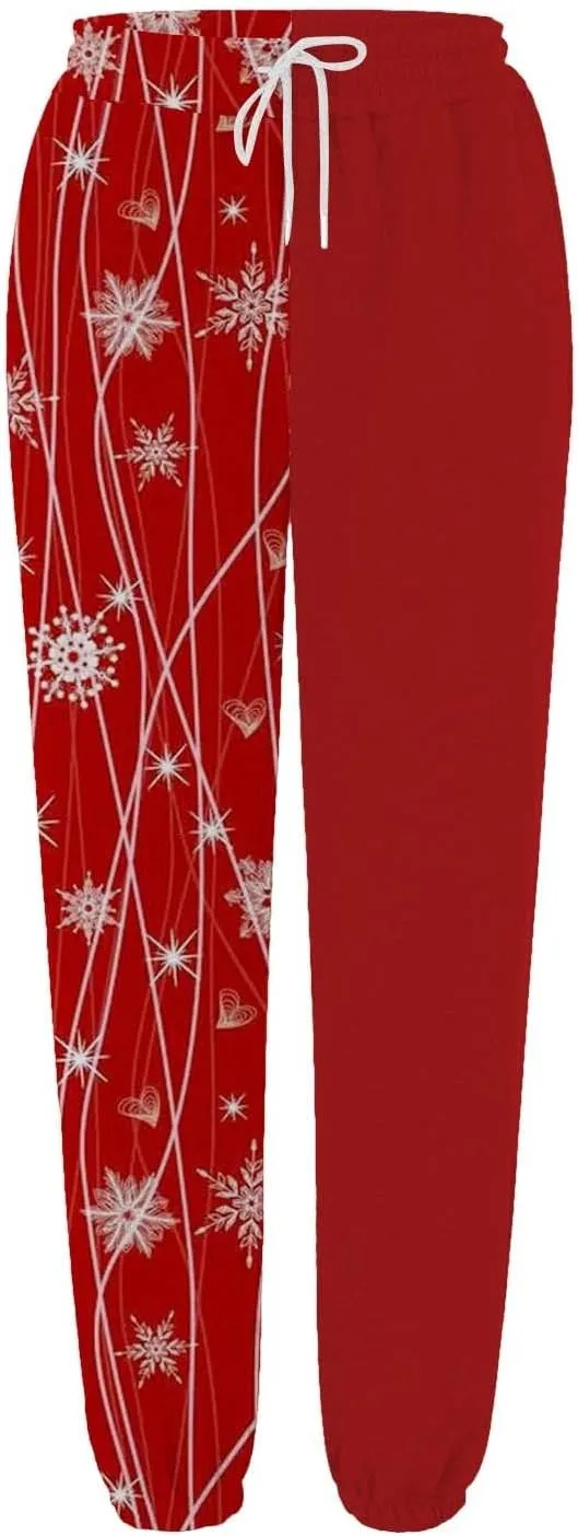 Christmas Sweatpants for Women Sweatpants Workout Active Joggers Pants Baggy Elastic Waist Pants Athletic Yoga
