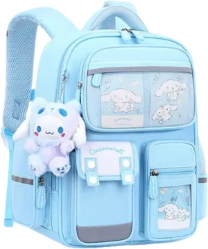 Cinnamoroll Japanese Cartoon Character Backpack School Bag with Multiple Pockets
