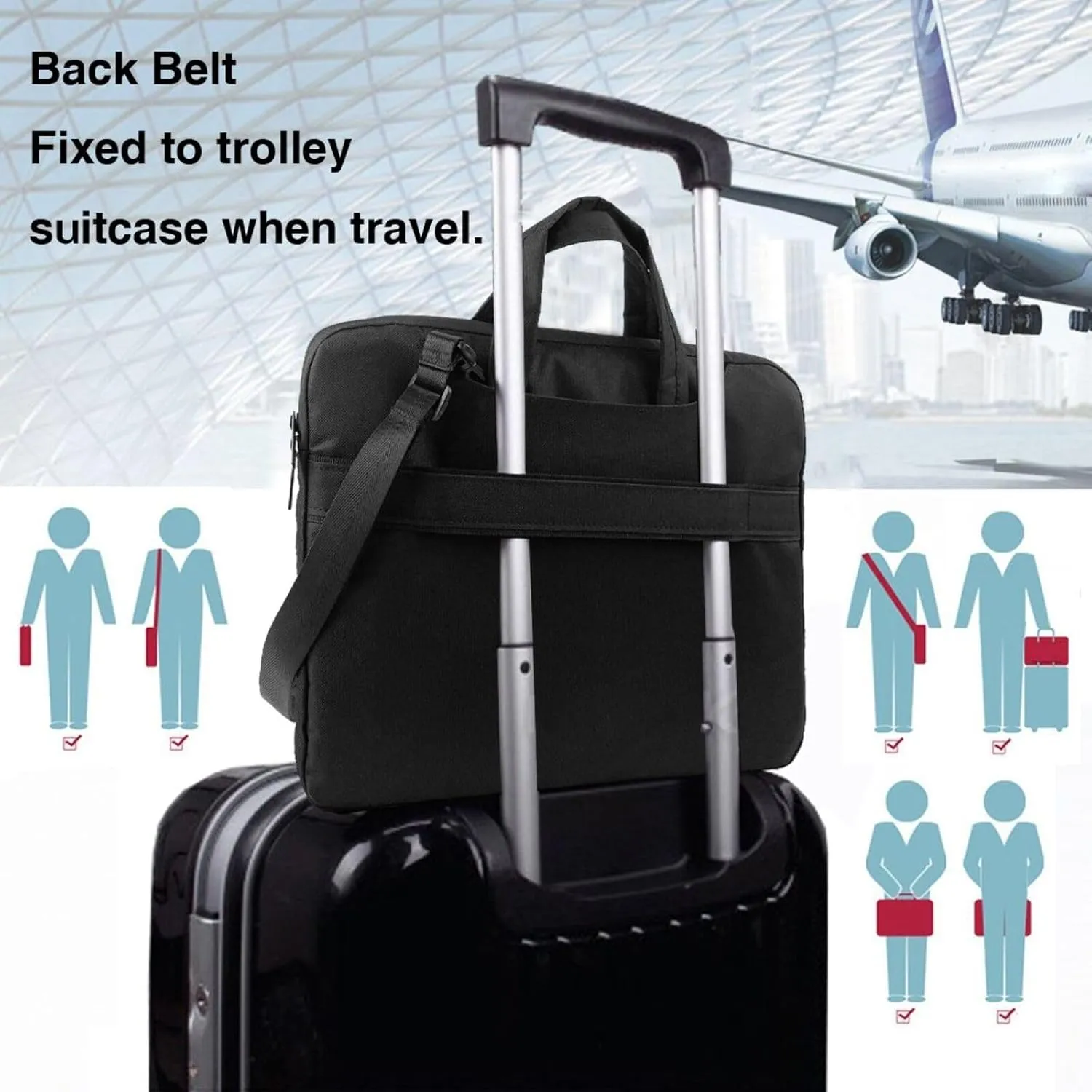 Classical castle Prints Laptop Bag - with Soft Interior, Multiple Pockets - Ideal for Men, Travel and Business