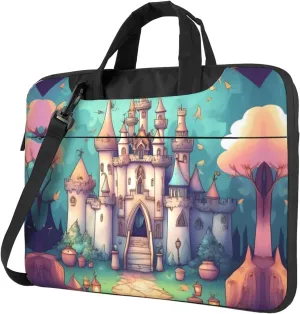 Classical castle Prints Laptop Bag - with Soft Interior, Multiple Pockets - Ideal for Men, Travel and Business
