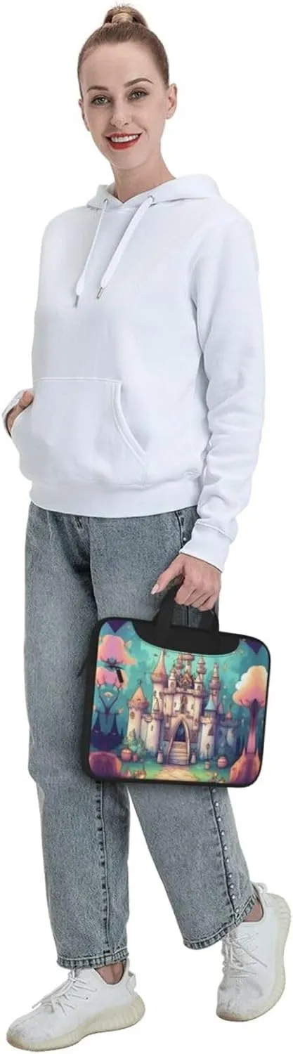 Classical castle Prints Laptop Bag - with Soft Interior, Multiple Pockets - Ideal for Men, Travel and Business
