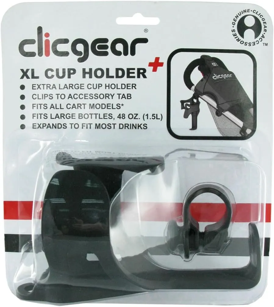 Clicgear Golf Trolley Cup Holder XL, Black