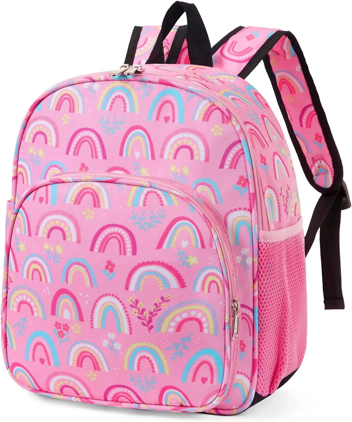 CLUCI Kids Backpack for Girls Toddler Backpack for Preschool Kindergarten Child Cute Daycare School Bookbag Travel Pink Rainbow