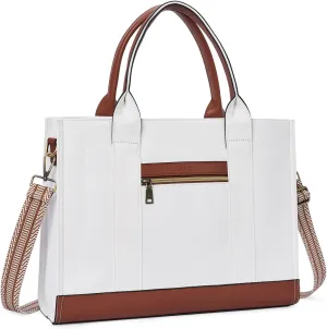 CLUCI Laptop Tote Bag for women 15.6 inch Computer Briefcase Leather Work Shoulder Bags Handbag for Office,School,Travel